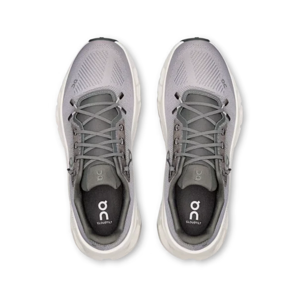 Grey On Running Cloud running shoes with breathable mesh upper and CloudTec cushioning.