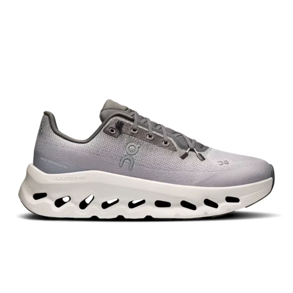 Grey On Running Cloud running shoes with breathable mesh upper and CloudTec cushioning.