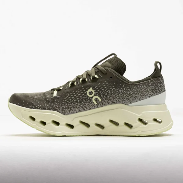 On Cloudsurfer Max men's running shoes in olive green