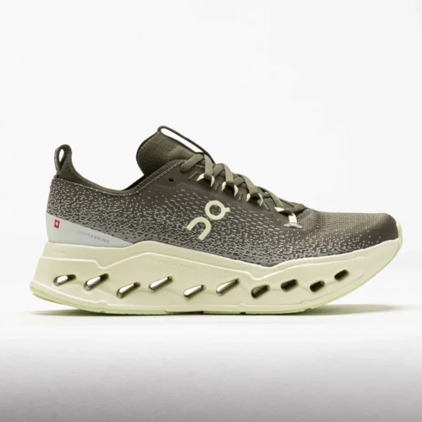 On Cloudsurfer Max men's running shoes in olive green